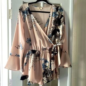 Blush, Floral Romper
